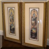 A05. 2 Framed pastoral prints. 31”h x 17”w 